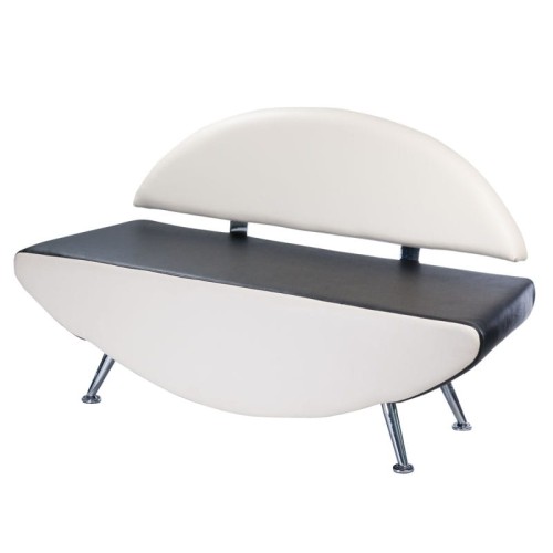 Kanapa do poczekalni Carini BD-6710 biało-czarna-23527