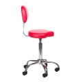 Taboret kosmetyczny z oparciem BH-7268 Czerwony-30362