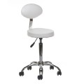 Taboret kosmetyczny z oparciem BH-7289 Biały-28585