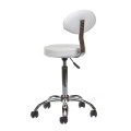 Taboret kosmetyczny z oparciem BH-7289 Biały-28587