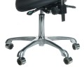 Taboret kosmetyczny z oparciem BY-3004 czarny-29703