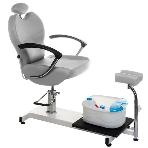 Fotel do pedicure z masażerem stóp BR-2301 j.szary-31367