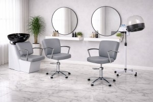 Zestaw fryzjerski LIVIO- myjnia + 2 fotele + sauna