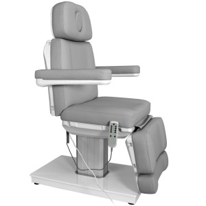 Elektryczny fotel kosmetyczny BR-7707 jasny szary