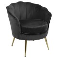 Fotel tapicerowany LUGANO BX-LE69 czarny velvet-31434