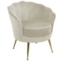 Fotel tapicerowany LUGANO BX-LE69 kremowy velvet-31440