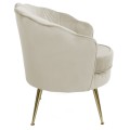 Fotel tapicerowany LUGANO BX-LE69 kremowy velvet-31441