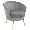 Fotel tapicerowany LUGANO BX-LE69 szary velvet-31437