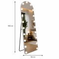 Lustro stojące podświetlane LED HOLLYWOOD 160x50cm-31544